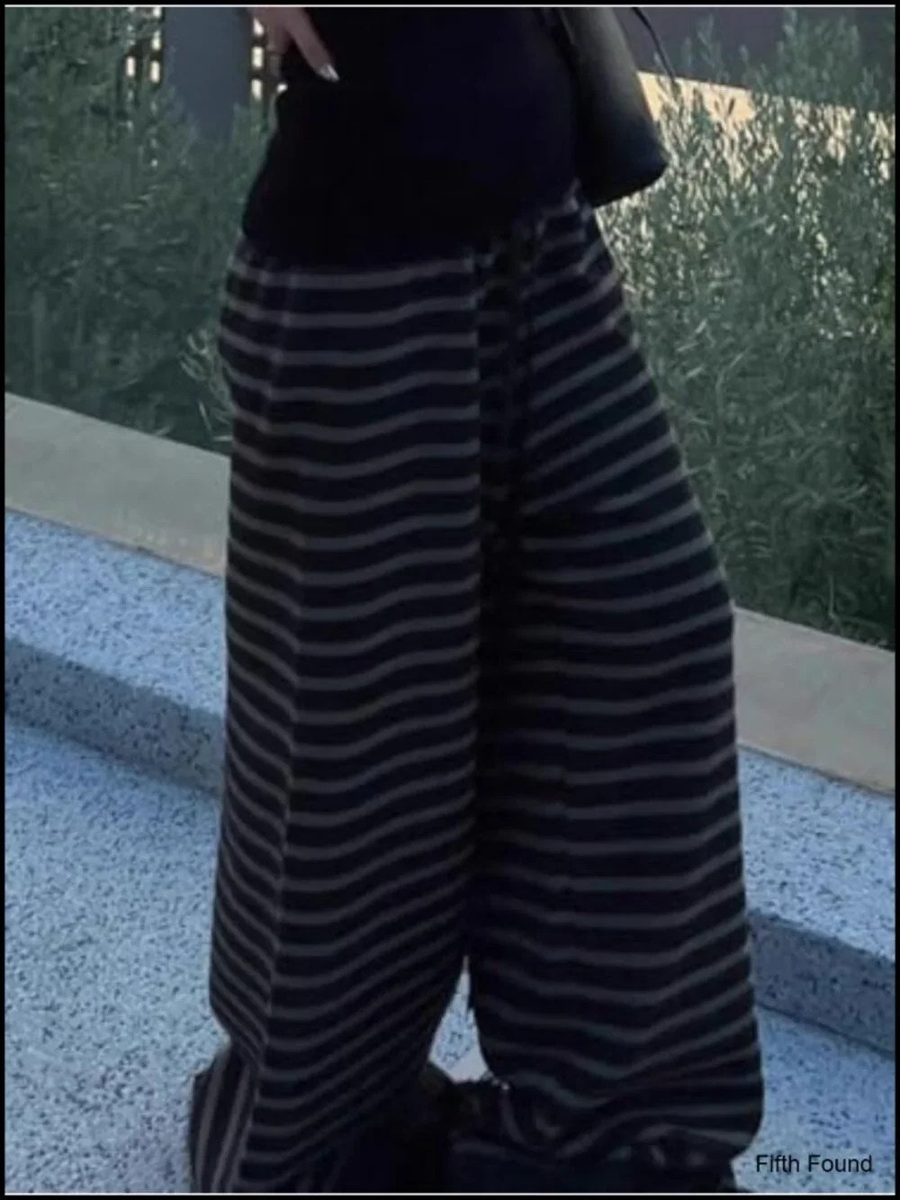 Striped Wide Leg Lounge Pajama Pants Y2k Grunge Emo Alt Pjs